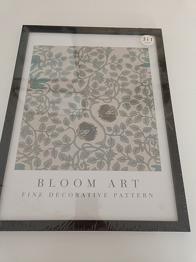 Bloom Art dekorativt mønster plakat i ramme