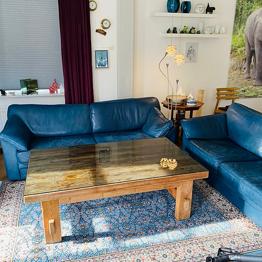 Sofagruppe, kraftig læder 2 plus 3