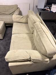 Sofagruppe med to sofaer og puf - GRATIS