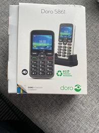 Doro 5861 mobiltelefon sort/hvid