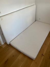 2x IKEA Sultan madras hvid 90x200