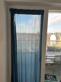 4x curtains plus rod / 4x gardiner og stænger