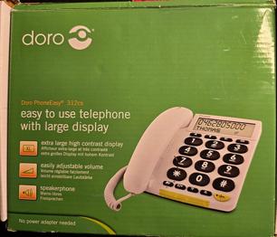 Analog Doro PhoneEasy 312cs fastnettelefon med store taster og display