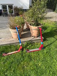 Løbehjul rød og blå