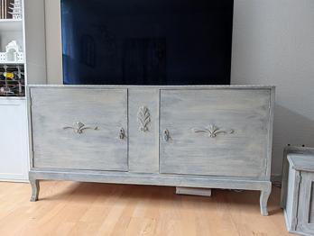 Vintage Shabby Chic TV Cabinet / TV Skænk / TV Møbel