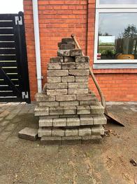 Herregårdssten rektangulære grå