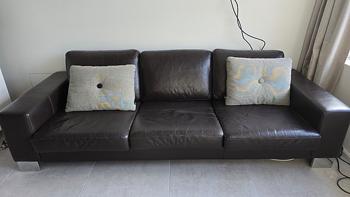 Ægte lædersofa, 3 personer.