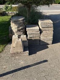 Betonfliser / havefliser – blandede størrelser
