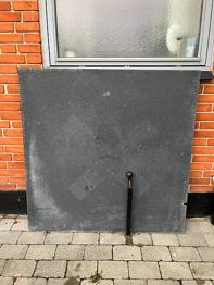 Kvadratisk skiferplade grå/sort