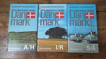 3 stk bøger fra Lademanns rejseleksikon om Danmark Seværdigheder. Hele og pæne