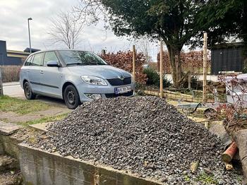 Granit skærver sten grus