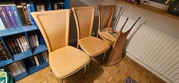 Spisebordsstole i læder