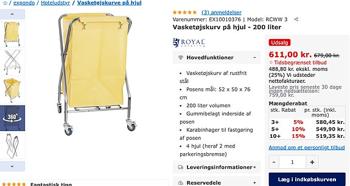 Vasketøjskurv på hjul