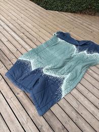 Normann Copenhagen tæppe blå og grøn