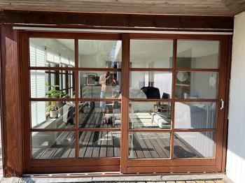 mahogni skydedør kan afhentes gratis