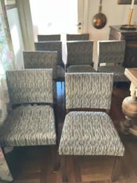 8 spisestuestole fra 1950’erne