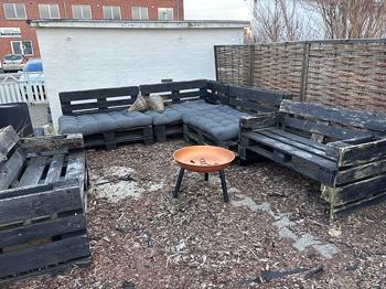 Hjemmelavet pallemøbler loungesæt til udendørs brug træ